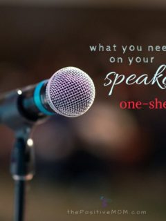 What you need on your speaker one sheet