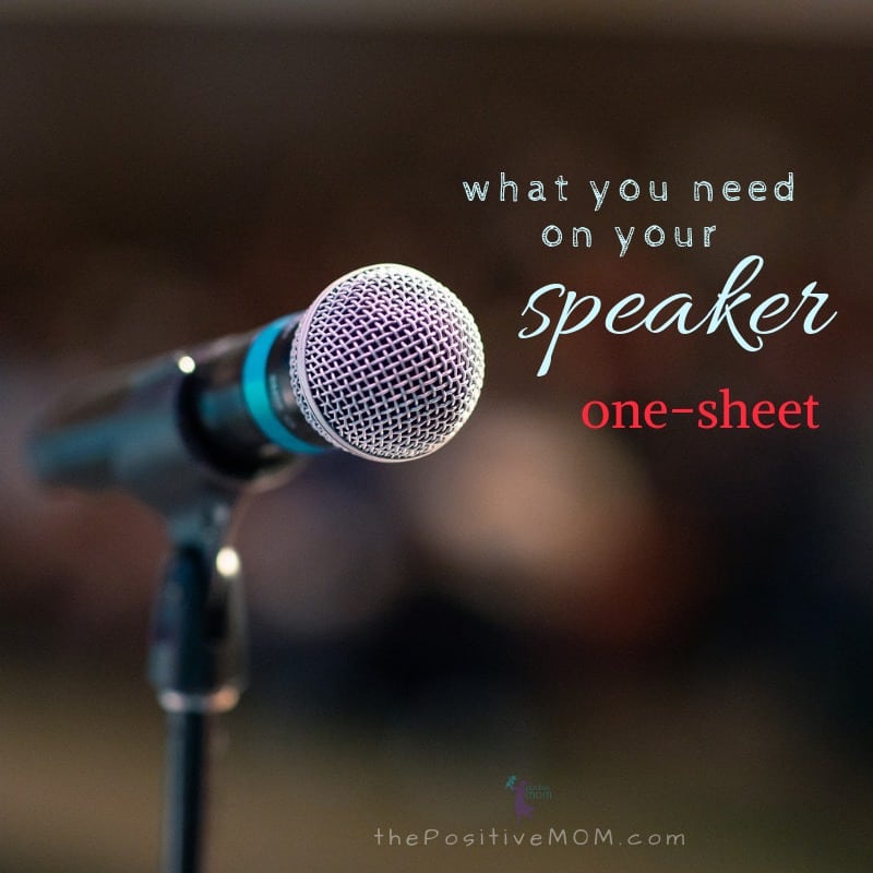 What you need on your speaker one sheet