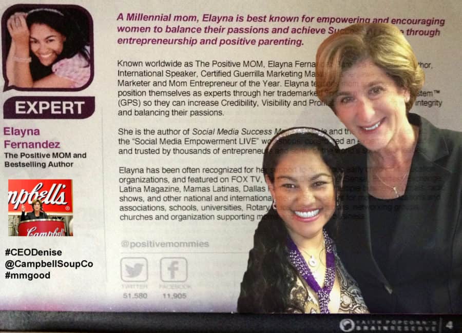 CEO Denise Morrison of Campbell Soup and Expert Panelist Elayna Fernandez - The Positive MOM
