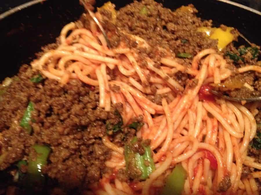 Dominican vegan spaghetti recipe by Elayna The Positive Mom