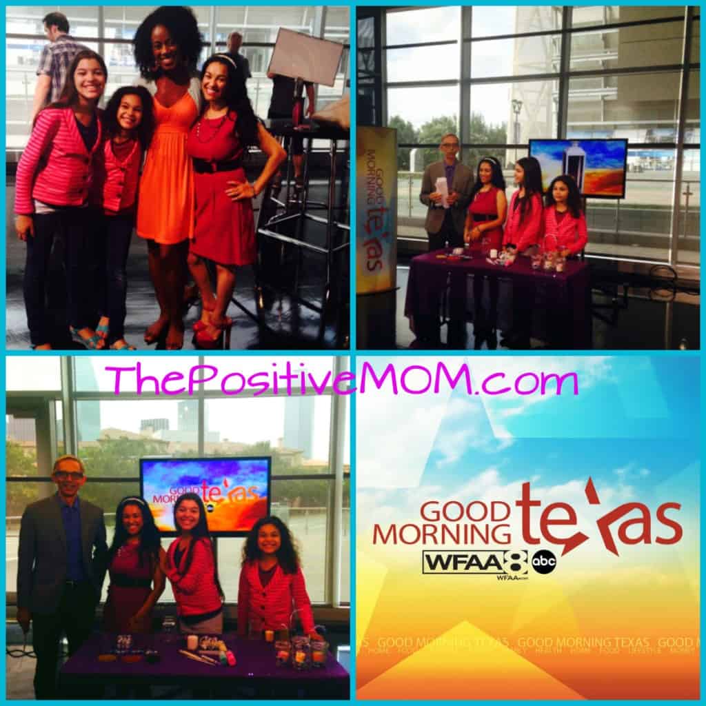 Elayna Fernandez ~ The Positive MOM on Good Morning Texas / WFAA teaching moms how to make fun lanterns with the kids 