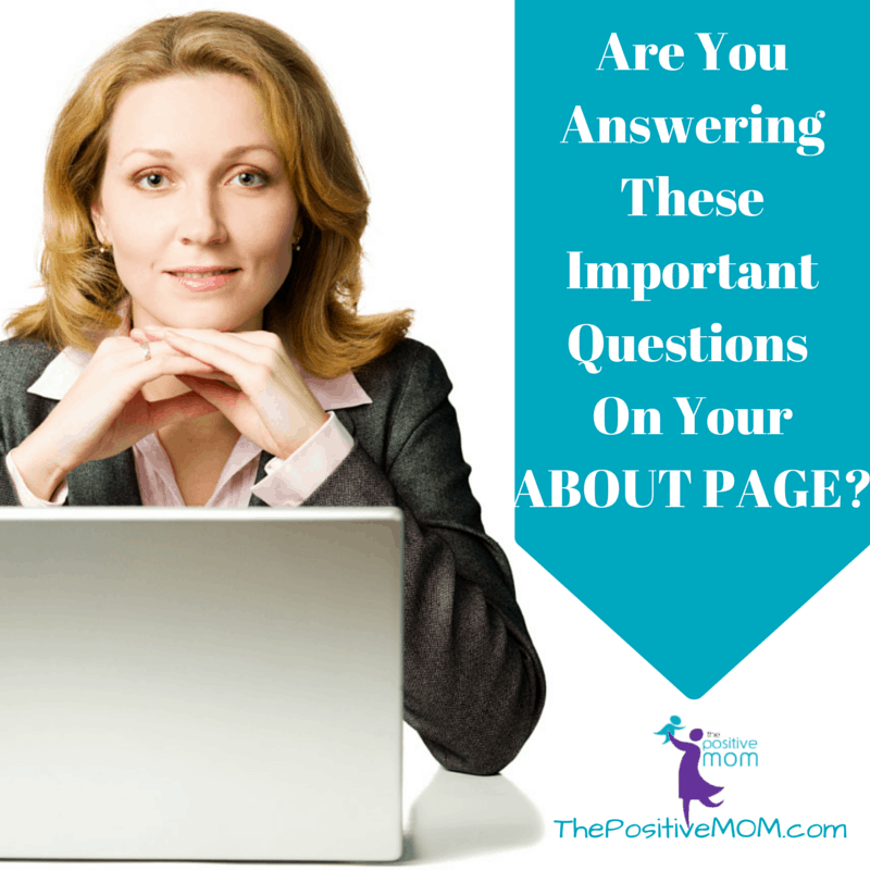 Are you answering these important questions on your about page for your blog?