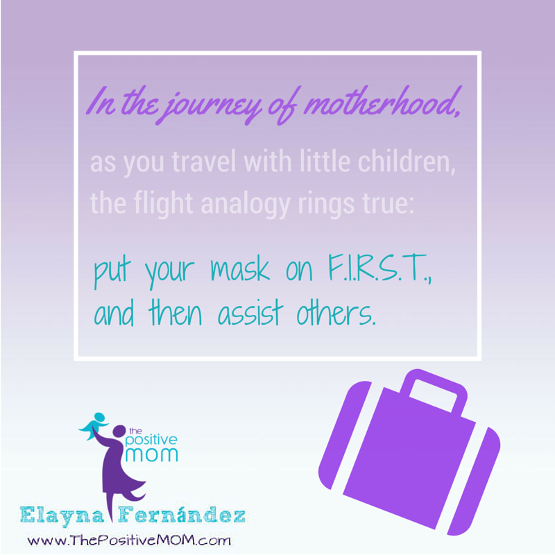 In the journey of motherhood, as you travel with little children, you must put your mask first and then assist others