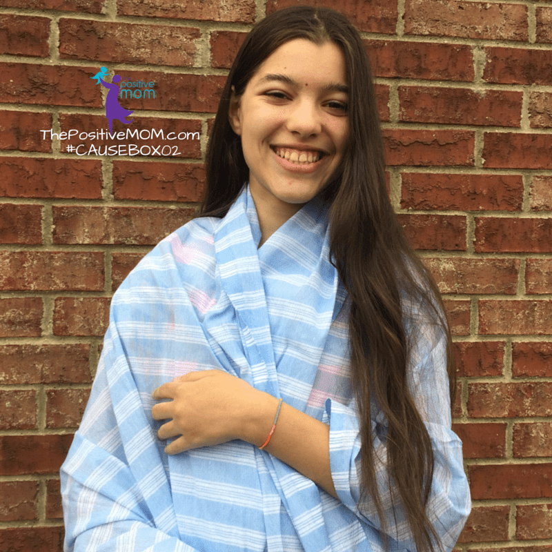 Perf Turkish Towel and Tribe Alive Bracelet from the Sevenly CAUSEBOX ~ model: Elisha of WhollyART