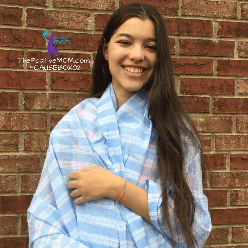 Perf Turkish Towel and Tribe Alive Bracelet from the Sevenly CAUSEBOX ~ model: Elisha of WhollyART