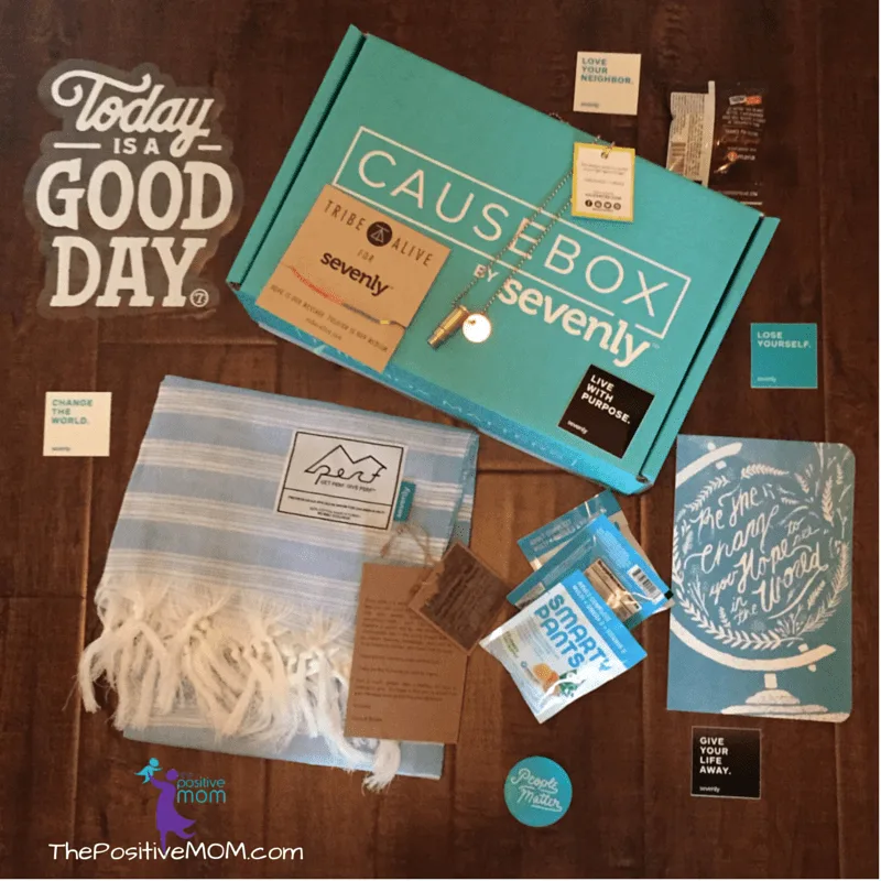 Sevenly CAUSEBOX contents for review on ThePositiveMOM.com by Elayna Fernandez ~ The Positive MOM