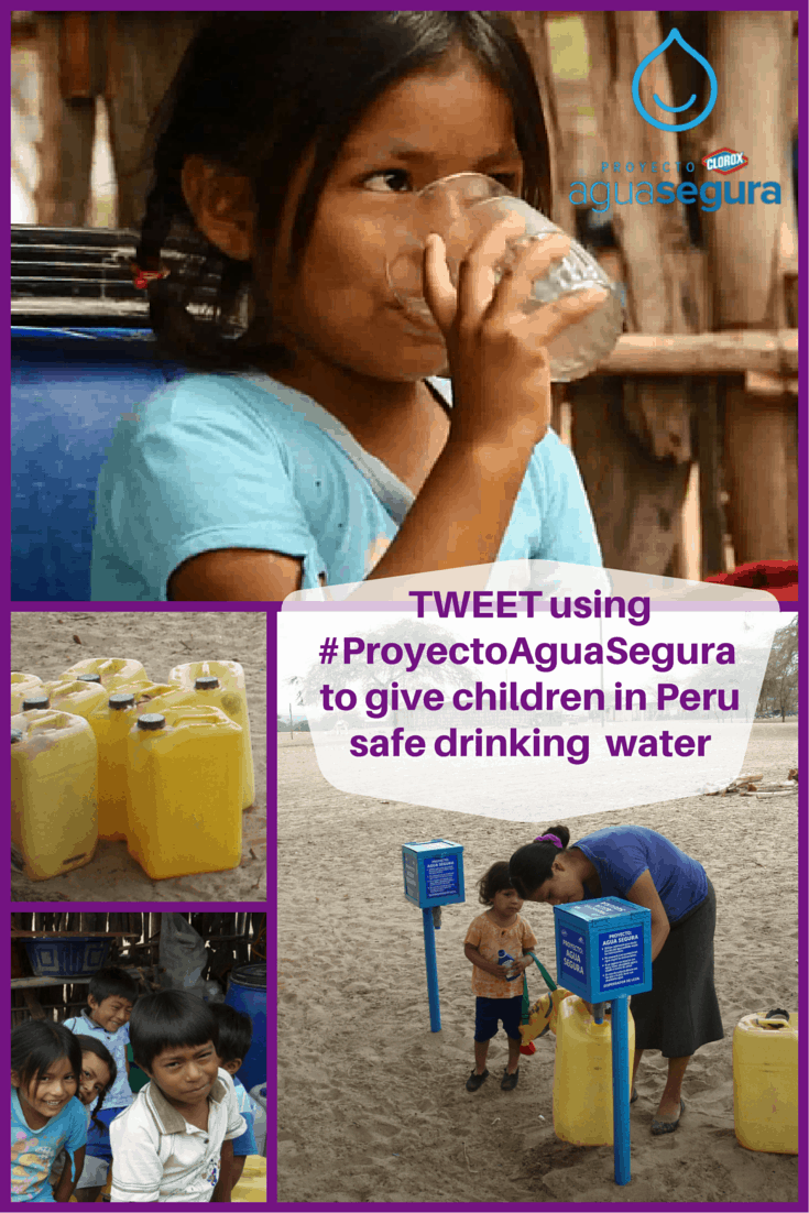 Tweet using #ProyectoAguaSegura to give needy children safe drinking water in Peru