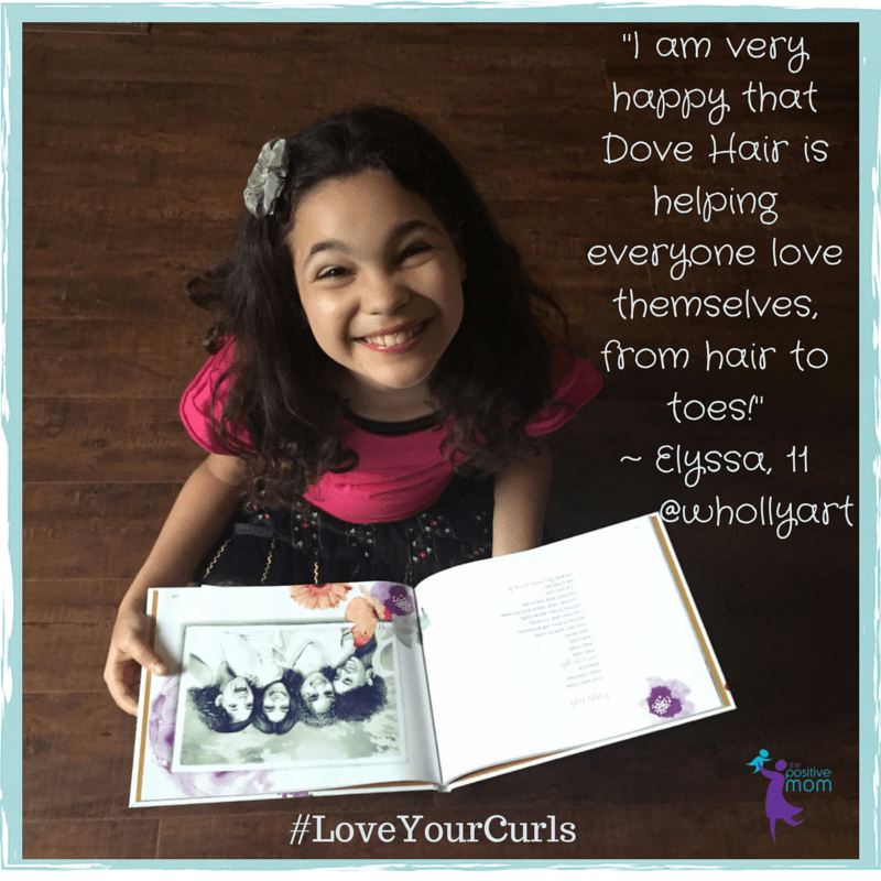 Elyssa, 11 year old bestselling author of "I Love ME, Self-Esteem in 7 Easy Steps" thanks Dove Hair for their efforts to teach young girls to love themselves