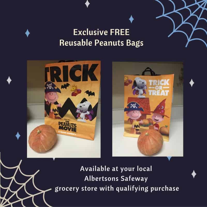 exclusive free reusable Peanuts bag