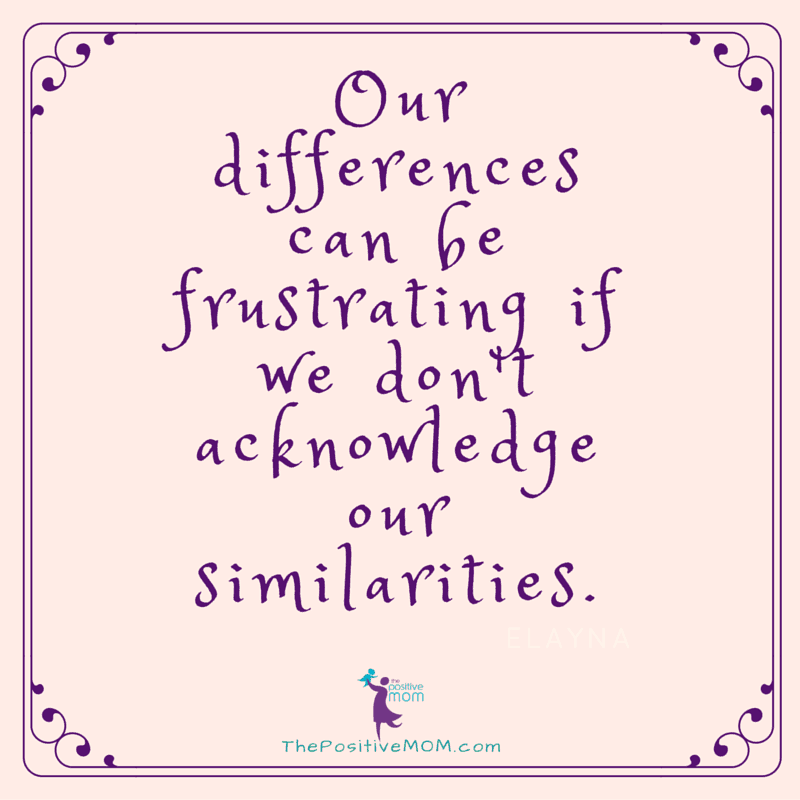 Our differences can be frustrating if we don't acknowledge our similarities