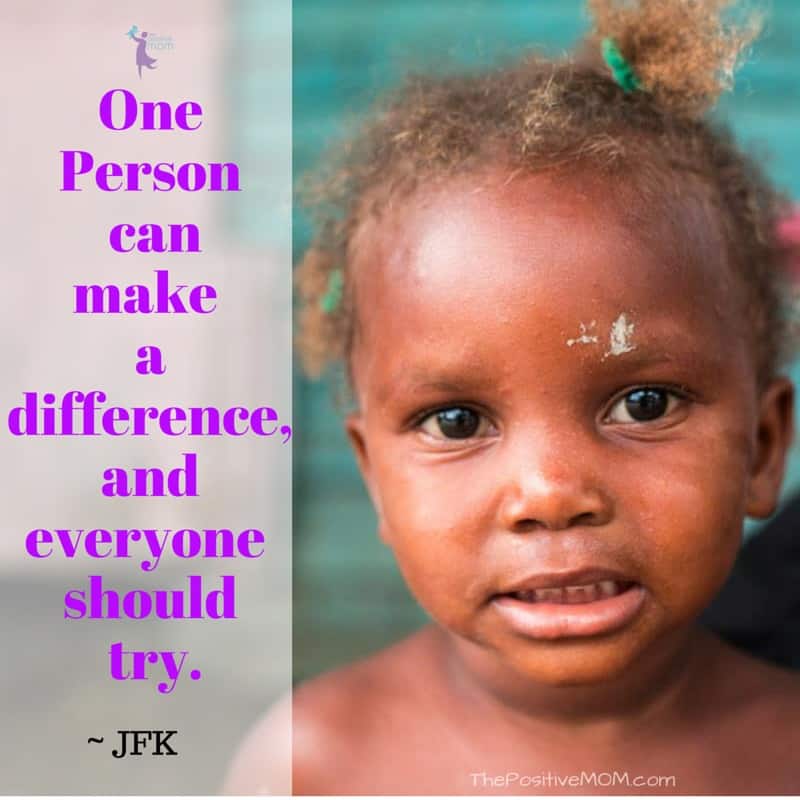 One Person can make a difference,and everyone should try.