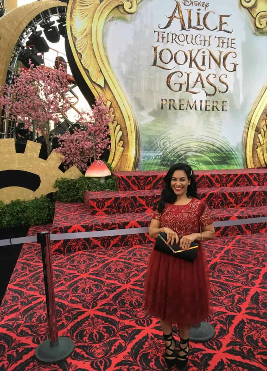 Elayna Fernandez walks the Red Carpet for Alice Through The Looking US Glass Premiere