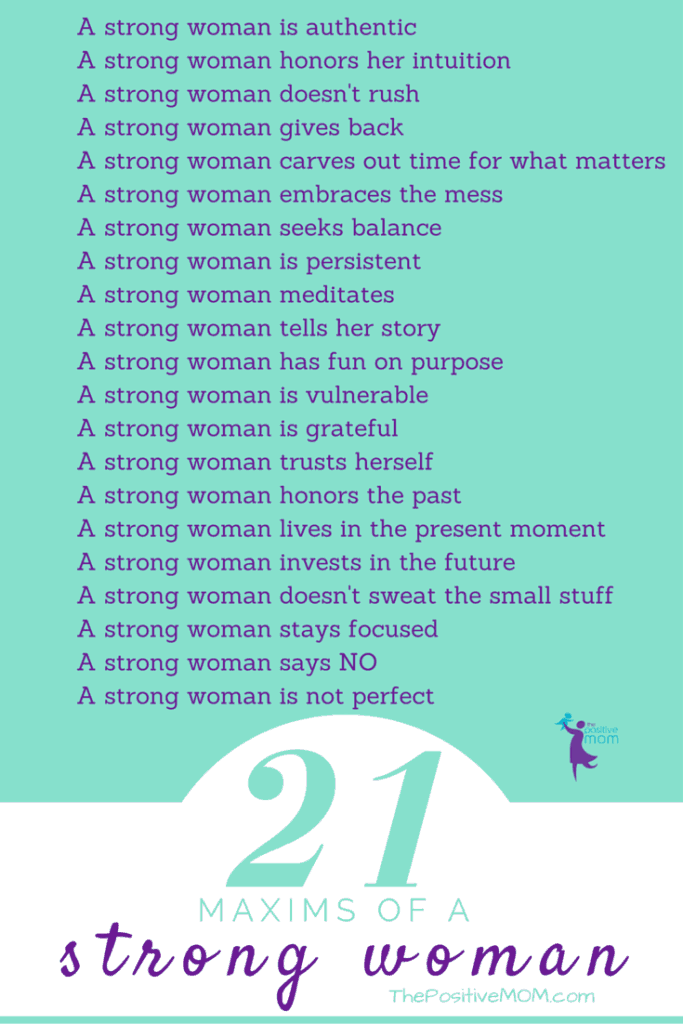 The 21 Maxims of a Strong Woman