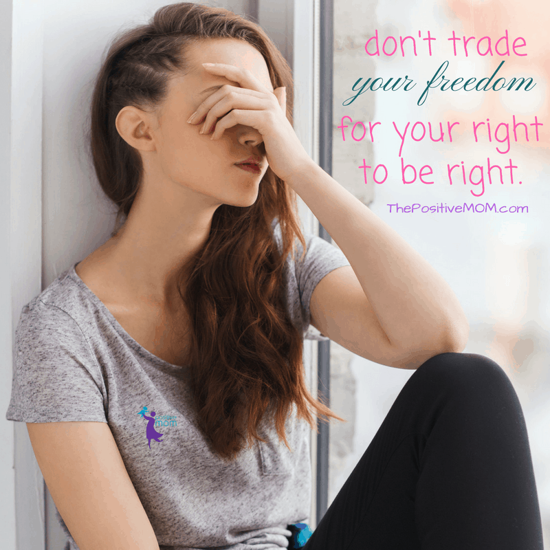 Don't trade your freedom for your right to be right. #elaynaquotes #motivationformoms