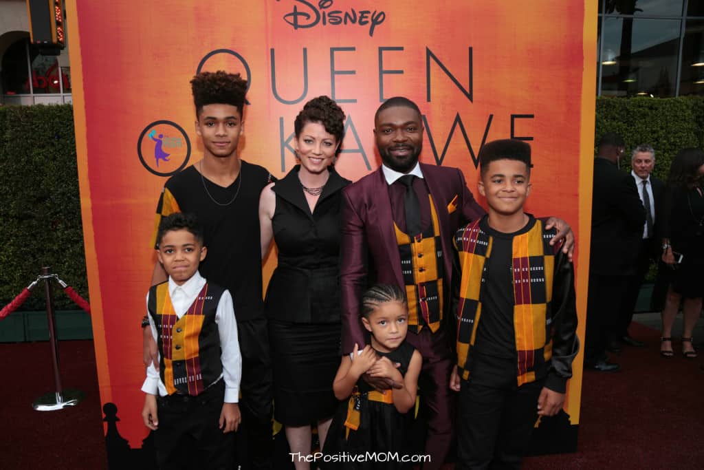 David Oyelowo and his family on the Queen Of Katwe Premiere in Los Angeles