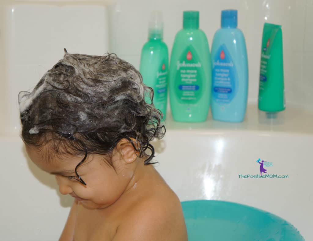 Johnson and Johnson baby bathtime with No More Tangles