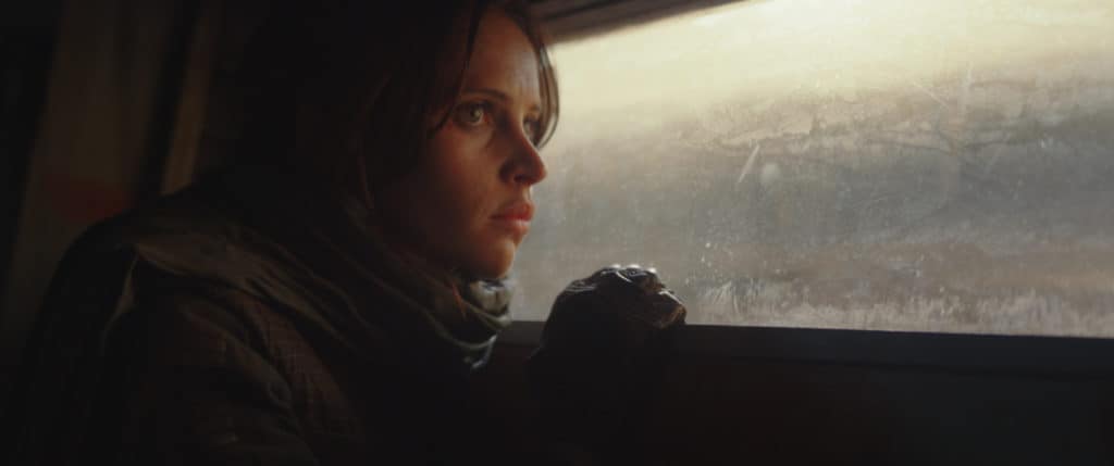 Rogue One: A Star Wars Story Jyn Erso (Felicity Jones) Photo credit: Lucasfilm/ILM ©2016 Lucasfilm Ltd. All Rights Reserved.