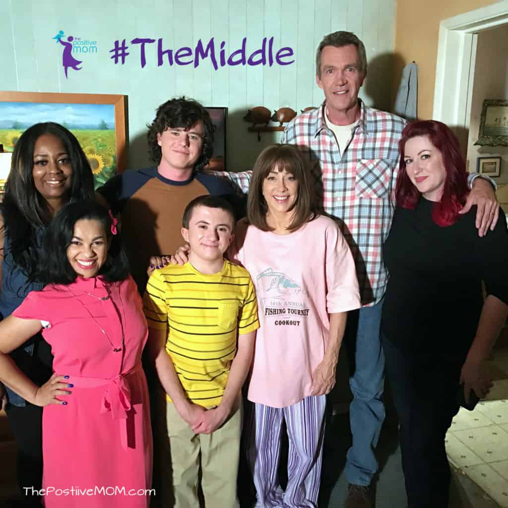 Top Disney Bloggers with the cast of ABC Network's The Middle - Patricia Heaton as Frankie, Neil Flynn as Mike, Charlie McDermott as Axl, and Atticus Shaffer as Brick. 