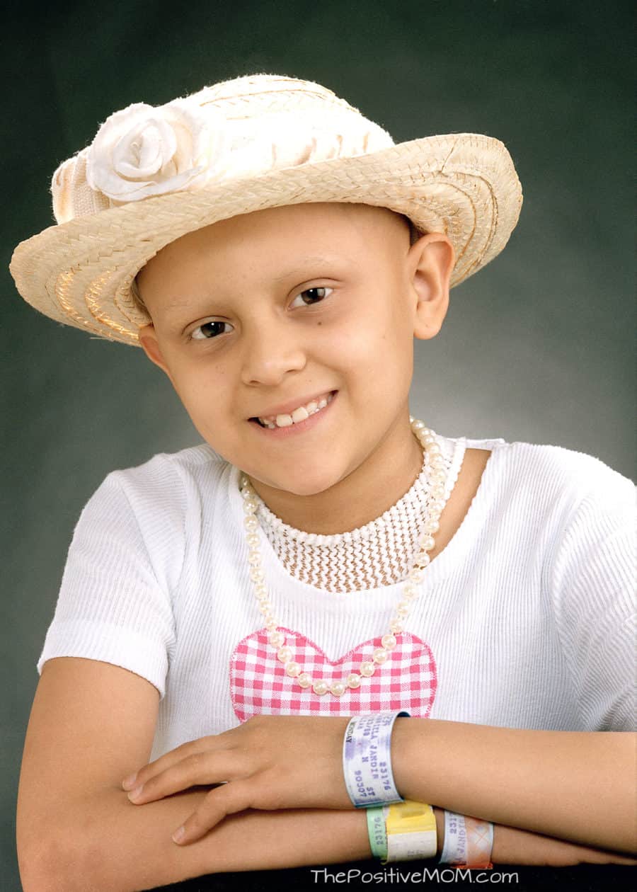 Gabby Salinas as a patient at St Jude for cancer treatment