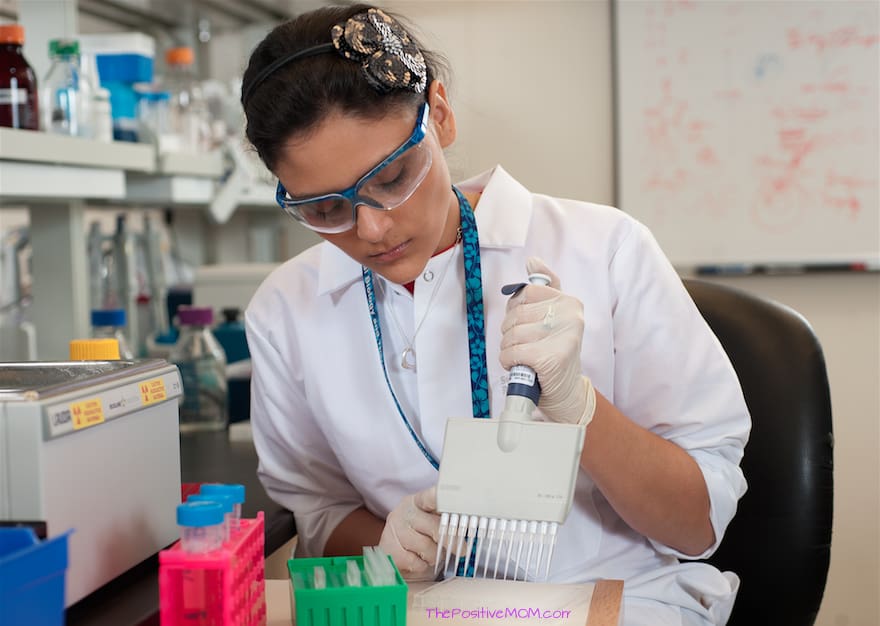 Former St Jude hospital patient, Gabby Salinas, works on Malaria research at the Guy Lab