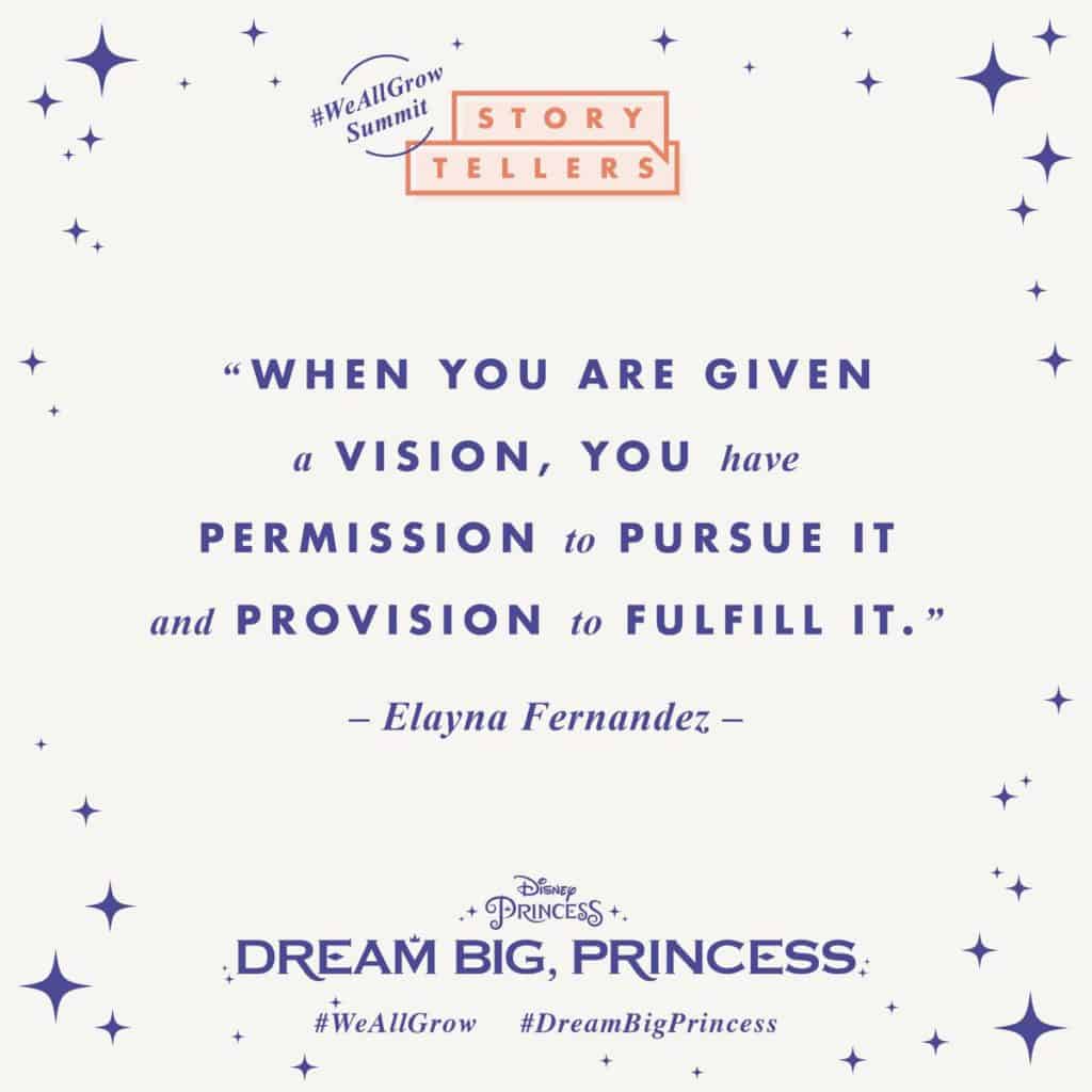When God gives you a vision, He gives you permission to pursue it, and provision to fulfill it. | Elayna Fernandez ~ The Positive MOM