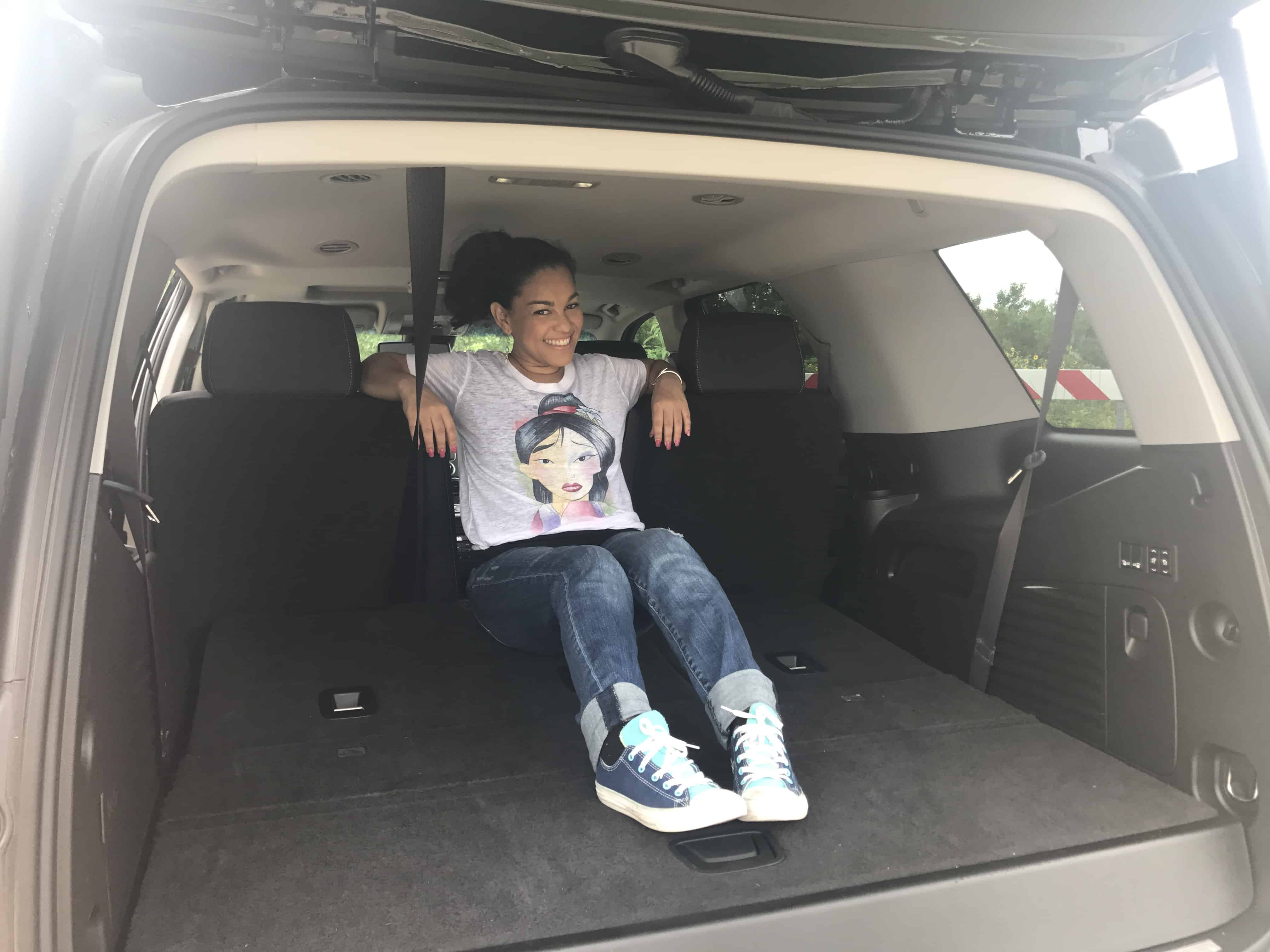 Chevy Tahoe - Trunk space - Fort Worth Texas Influencer Elayna Fernandez