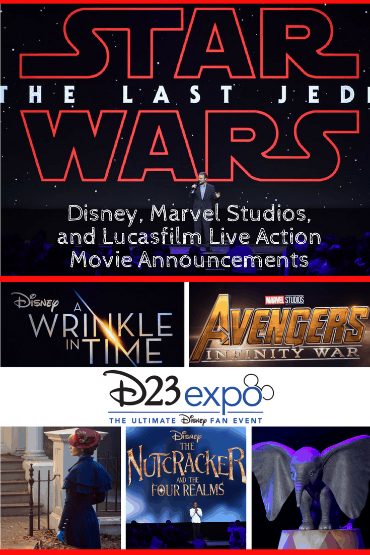 D23 Expo Disney, Marvel Studios and Lucasfilm live-action movie announcements