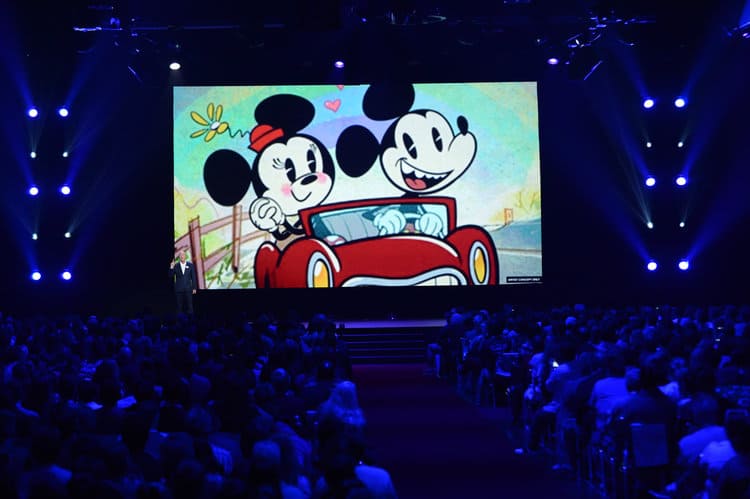 DISNEY PARKS AT D23 EXPO 2017 - Saturday, July 15, 2017 - Walt Disney Parks and Resorts announced an extraordinary line-up of brand new attractions and experiences coming to its parks and resorts around the world at D23 Expo 2017 in Anaheim, California. The Ultimate Disney Fan Event - brings together all the worlds of Disney under one roof for three packed days of presentations, pavilions, experiences, concerts, sneak peeks, shopping, and more. The event, which takes place July 14-16 at the Anaheim Convention Center, provides fans with unprecedented access to Disney films, television, games, theme parks, and celebrities. (Disney/Image Group LA) BOB CHAPEK (CHAIRMAN, DISNEY PARKS AND RESORTS)