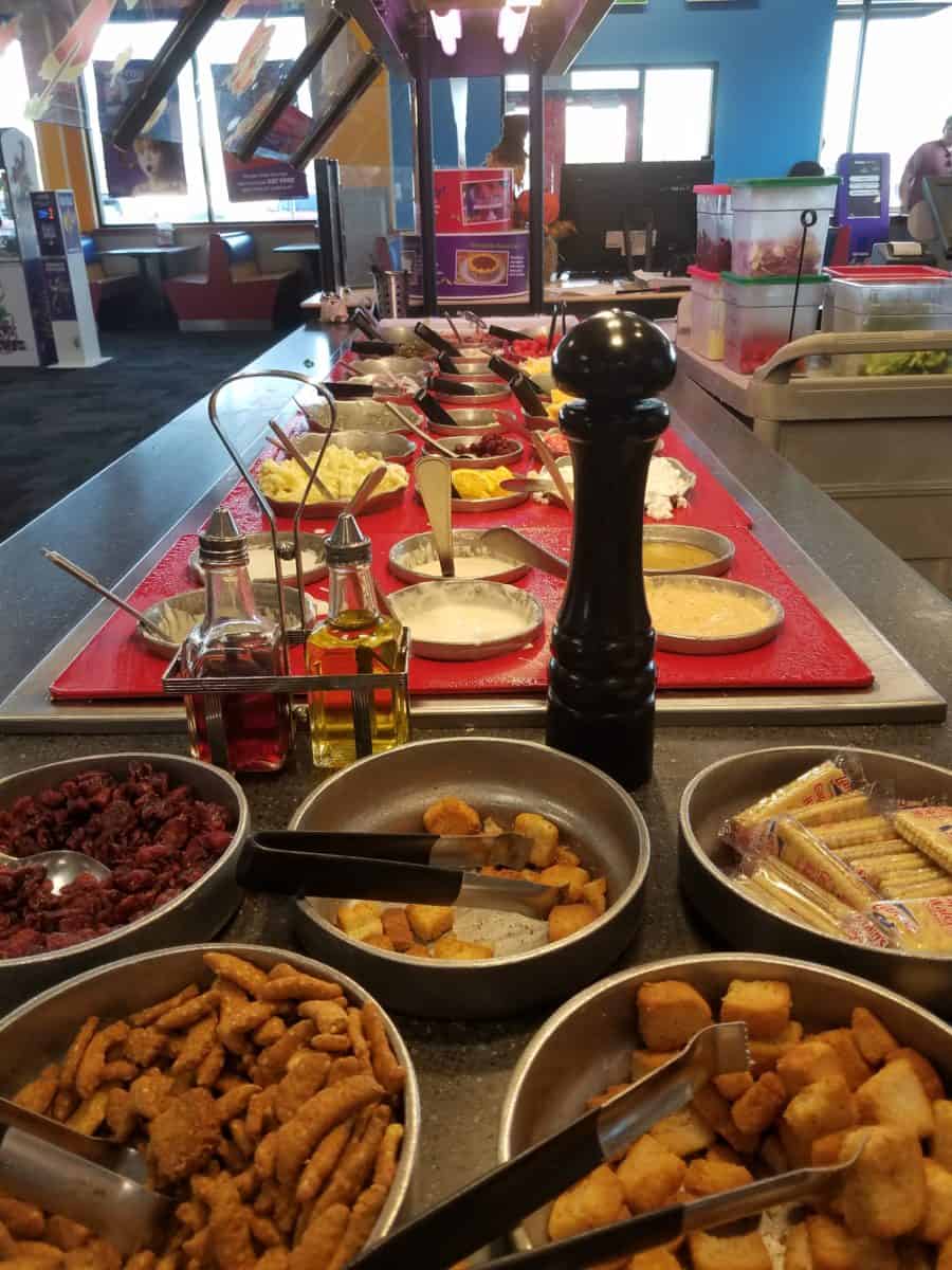 Chuck E Cheeses salad bar