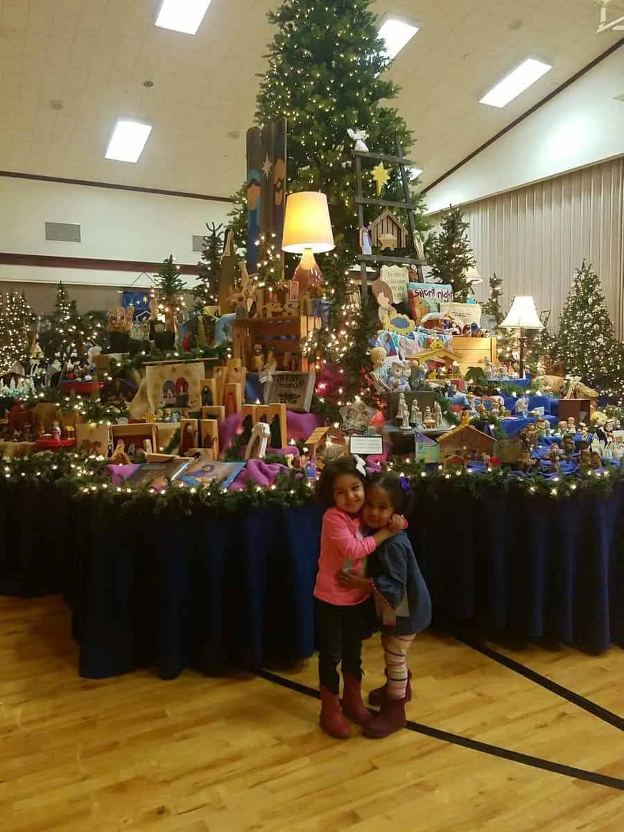 Free Community Nativity display in Carrollton, Texas during the Christmas Season 