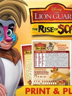 Disney Junior - The Lion Guard : The Rise of Scar - FREE activity sheets for kids