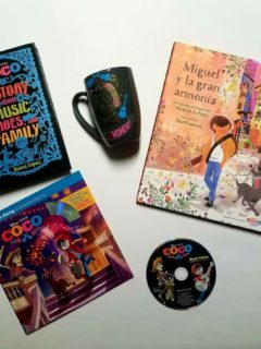 Pixar Coco giveaway - DVD Bluray / Coco Books and Miguel Mug