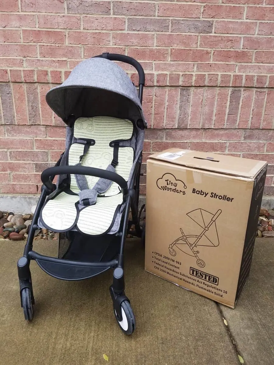 Baby Stroller Light Weight Portable Pram (Grey) - Tiny Wonders