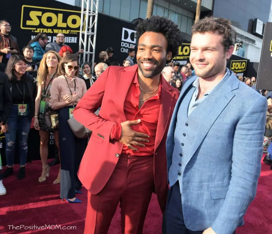 HOLLYWOOD, CA - MAY 10: Actors Donald Glover (L) and Alden Ehrenreich attend the world premiere of “Solo: A Star Wars Story” in Hollywood on May 10, 2018. (Photo by Charley Gallay/Getty Images for Disney) *** Local Caption *** Donald Glover; Alden Ehrenreich