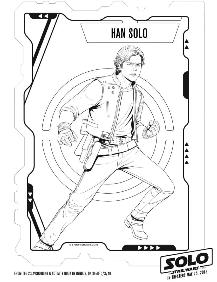 Starwars Printable Han Solo Coloring Page Han Solo A Star Wars Story