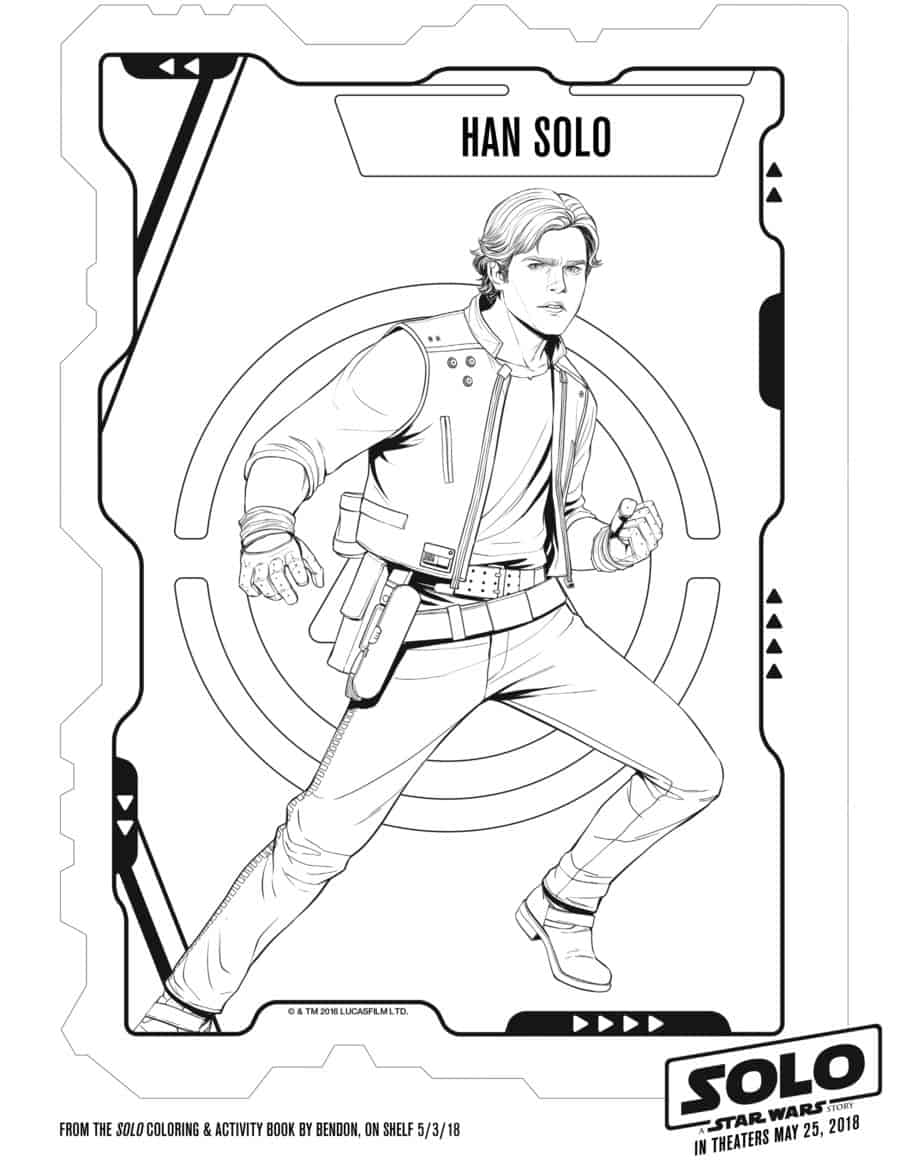 Starwars Printable Han Solo Coloring Page Han Solo A Star Wars Story