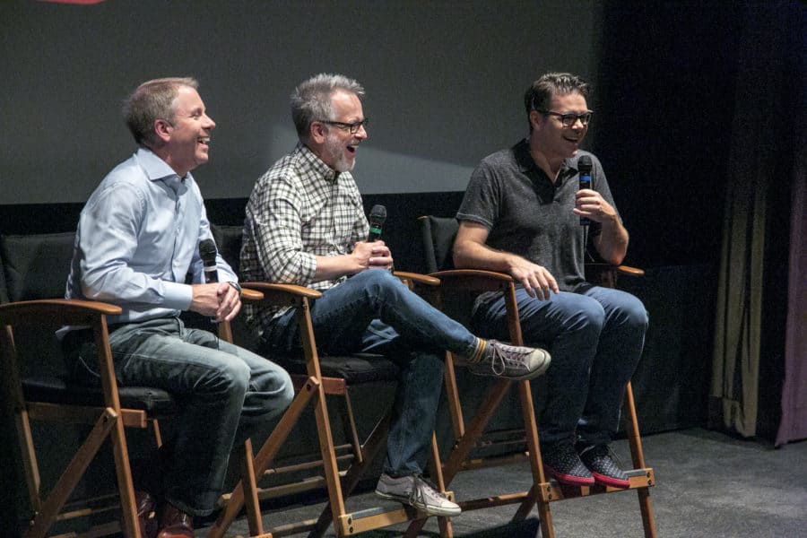 Producer Clark Spencer, Director Phil Johnston and Director Rich Moore as seen at the Long Lead Press Day for RALPH BREAKS THE INTERNET at Walt Disney Animation Studios on July 31, 2018. Photo by Alex Kang/Disney. ©2018 Disney. All Rights Reserved.