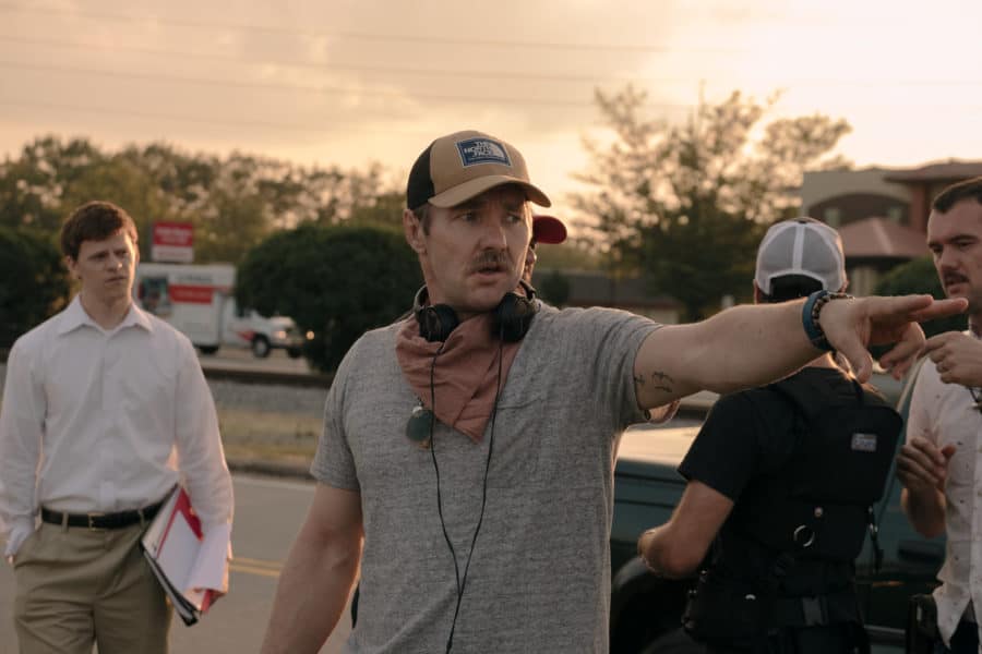 BOY_02256_RC (l-r.) Actor Lucas Hedges, director Joel Edgerton and director of photography Edu Grau on the set of Joel Edgerton’s BOY ERASED, a Focus Features release. Credit: Kyle Kaplan / Focus Features