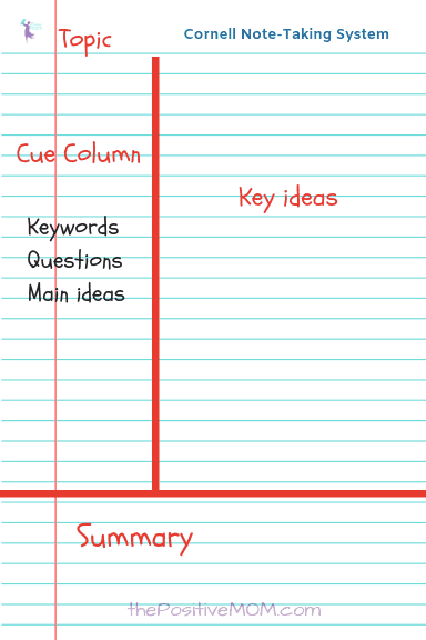 Cornell note taking system