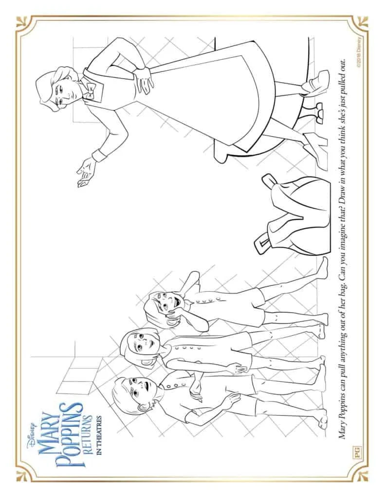 Free Mary Poppins Returns Printable Activity Sheets