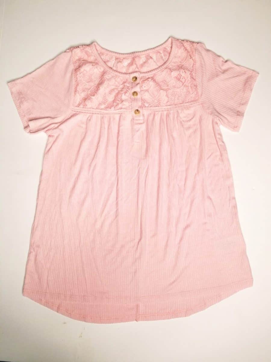 Stitch Fix Kids Love Glam Girl Pink Saraia Lace Button Up Top