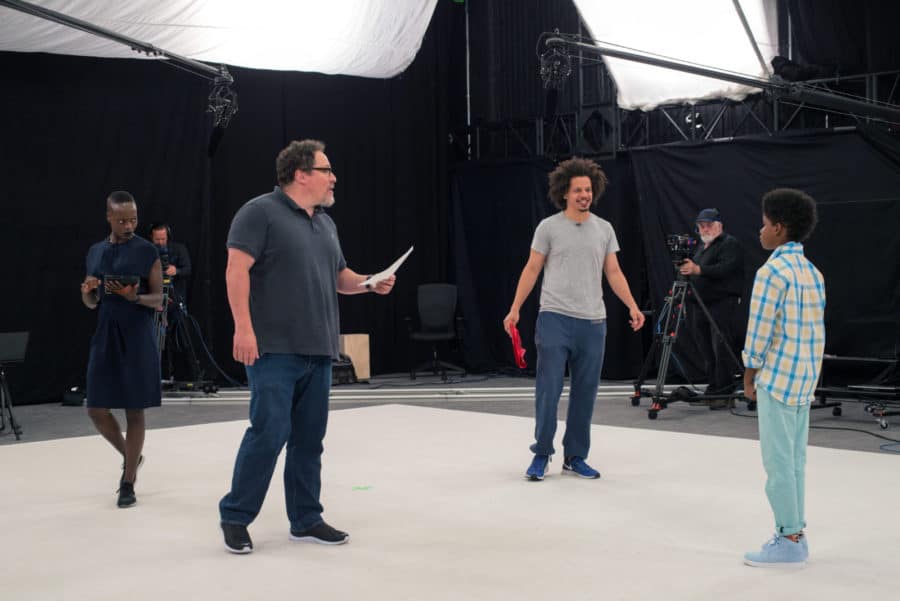 THE LION KING - (L-R) Florence Kasumba, Jon Favreau, Eric Andre and JD McCrary. Photo by: Glen Wilson.   © Disney Enterprises, Inc. All Rights Reserved.