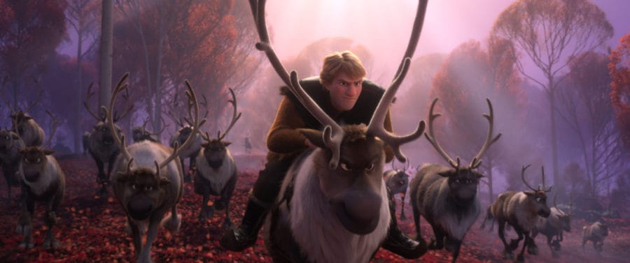 REINDEER GAMES -- – In Walt Disney Animation Studios’ “Frozen 2,” Kristoff and Sven find themselves among a herd of reindeer. Featuring Jonathan Groff as the voice of Kristoff (and Sven), “Frozen 2” opens in U.S. theaters on Nov. 22, 2019. © 2019 Disney. All Rights Reserved.