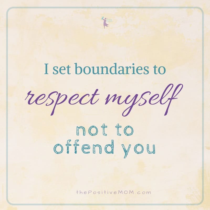 I set boundaries to respect myself and not to offend anyone
