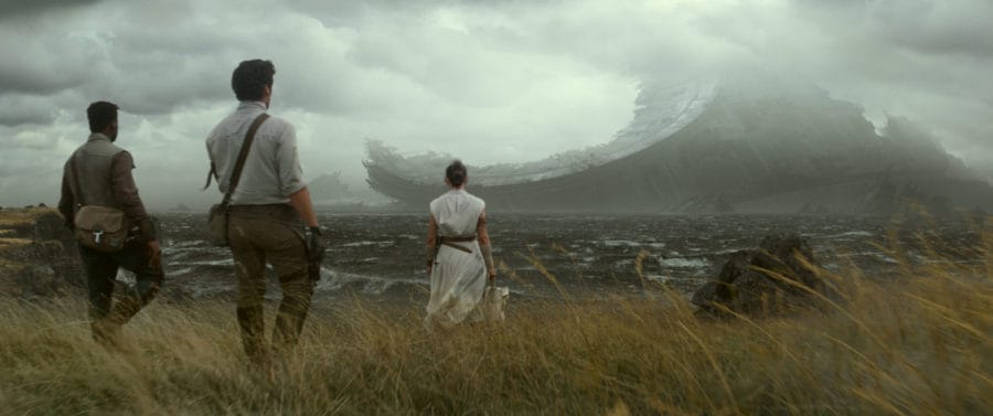 Finn (John Boyega), Poe Dameron (Oscar Isaac) and Rey (Daisy Ridley) in STAR WARS: THE RISE OF SKYWALKER.