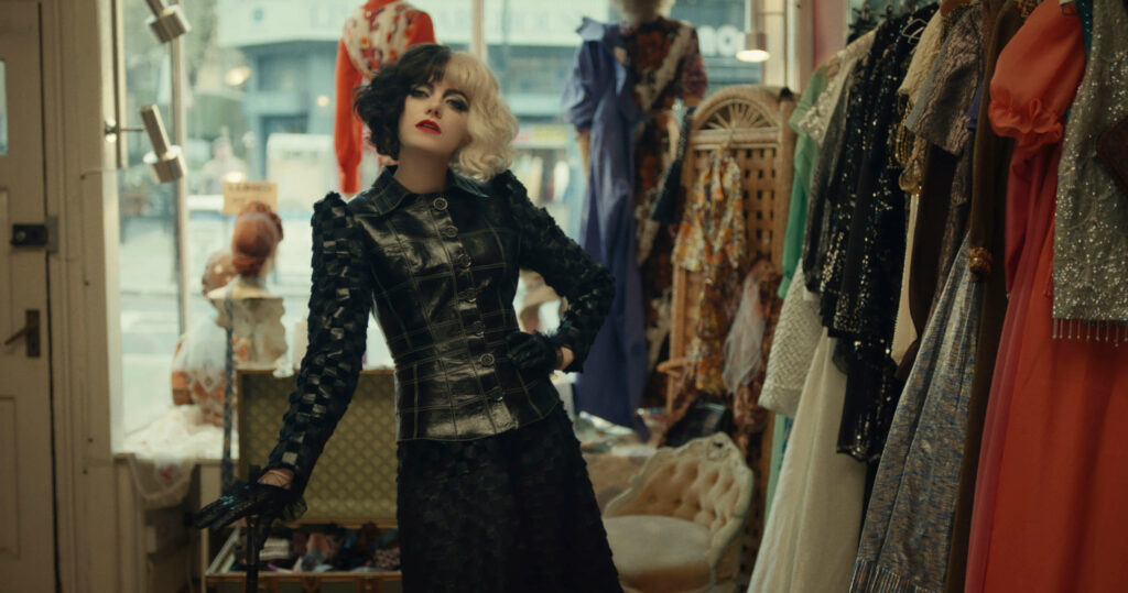 Cruella de Vil in the new Disney movie Cruella