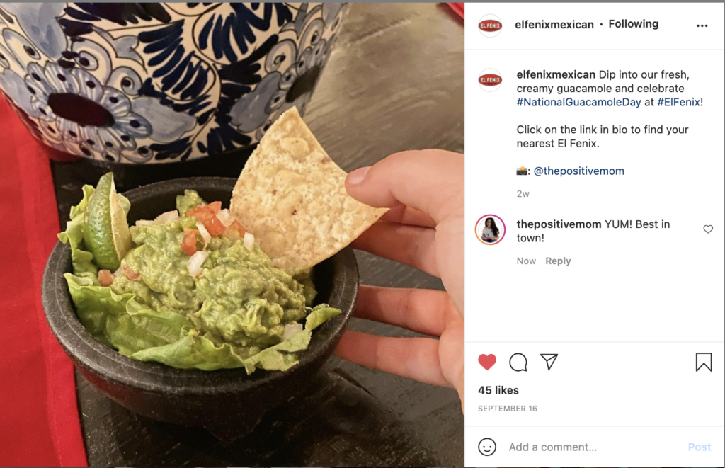 El Fenix Mexican Restaurant Dallas Texas guacamole Instagram