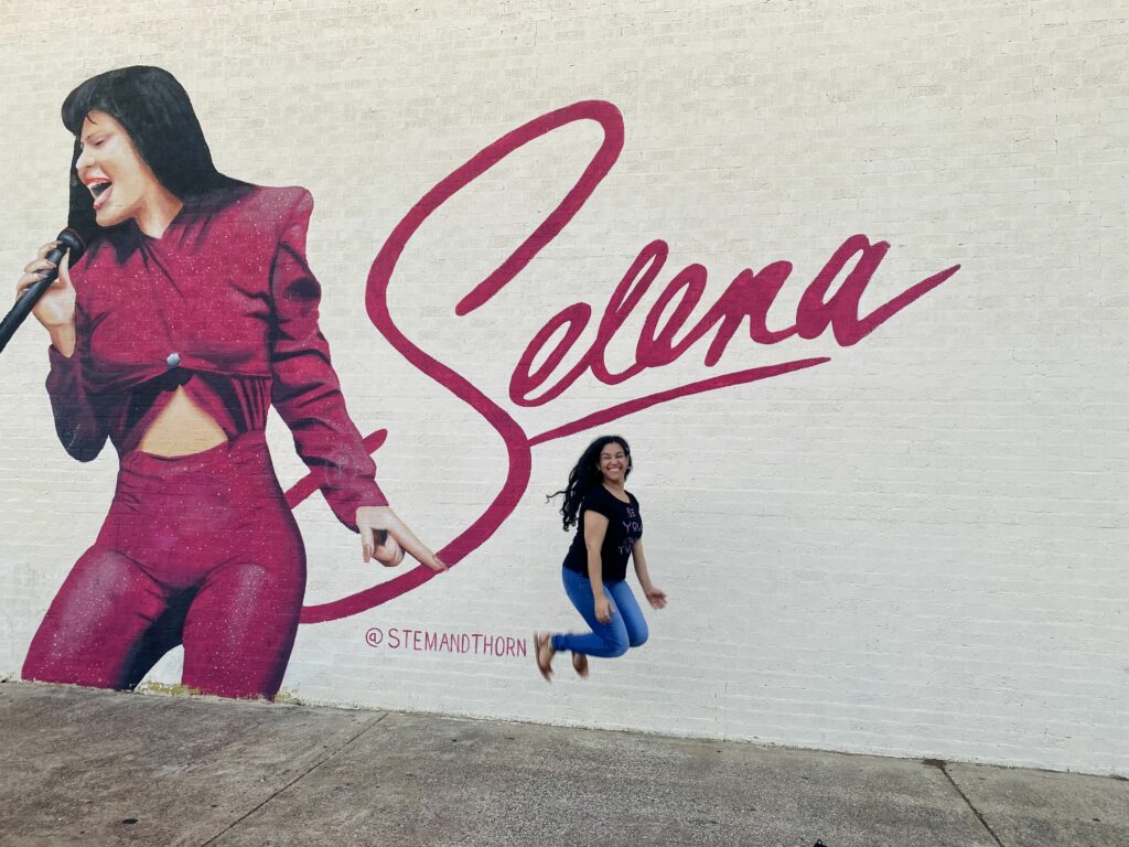 Hispanic Heritage Month Hispanic Heritage Trail - 2021 Chevy Silverado - Selena Mural in Dallas Texas