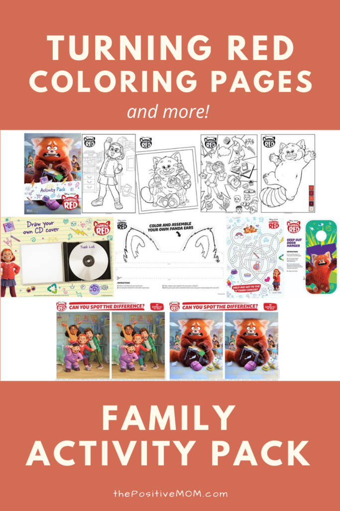 Turning Red Coloring Pages - Family Activity Pack and More!