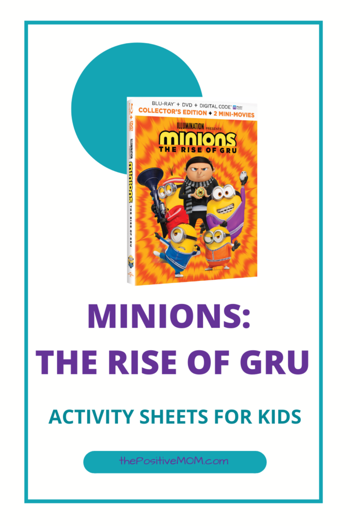 MINIONS: THE RISE OF GRU Activity Sheets for Kids